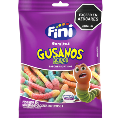 Fini Gomitas Gusanos Acidos 80gr